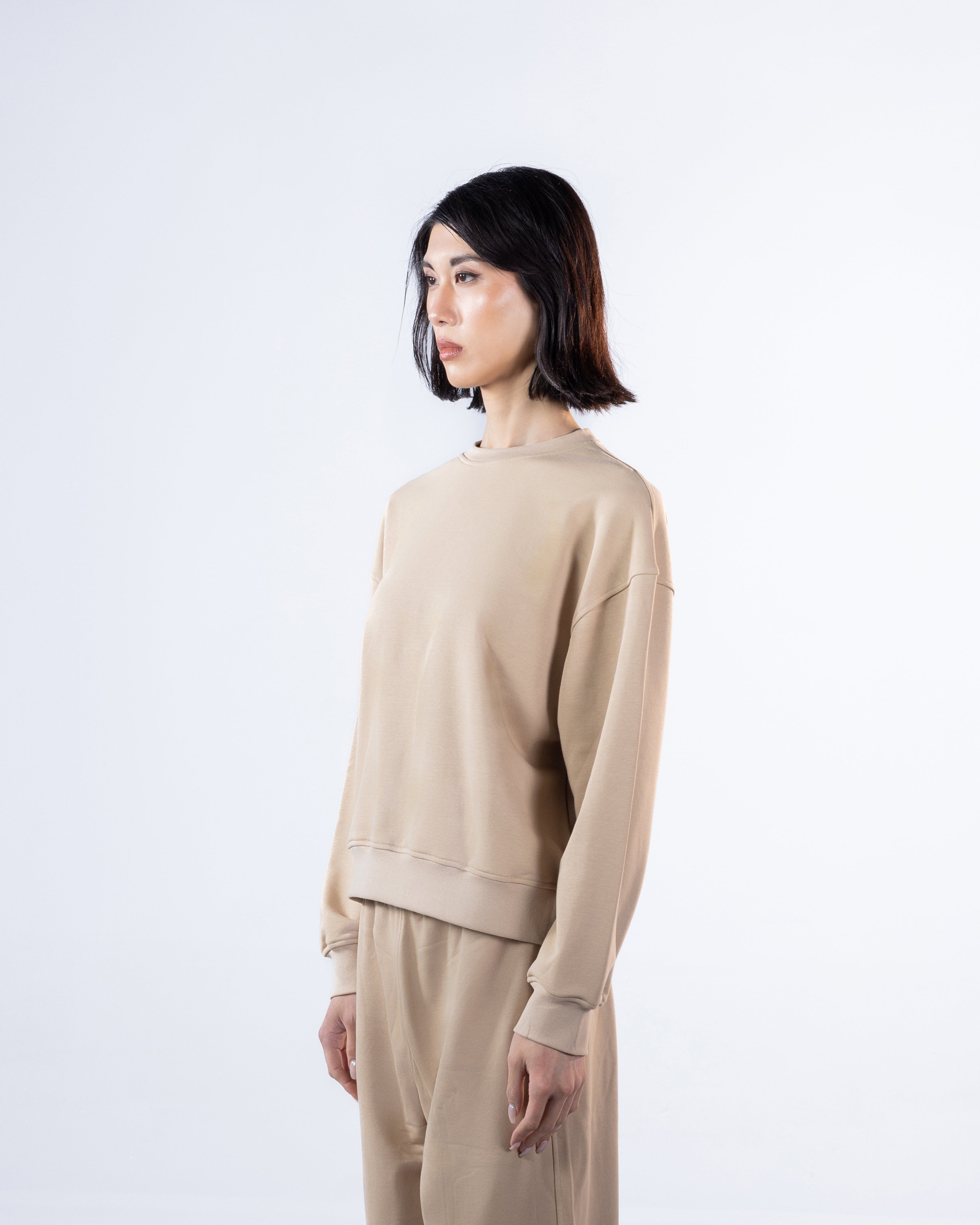 RELAXED CREWNECK - BEIGE