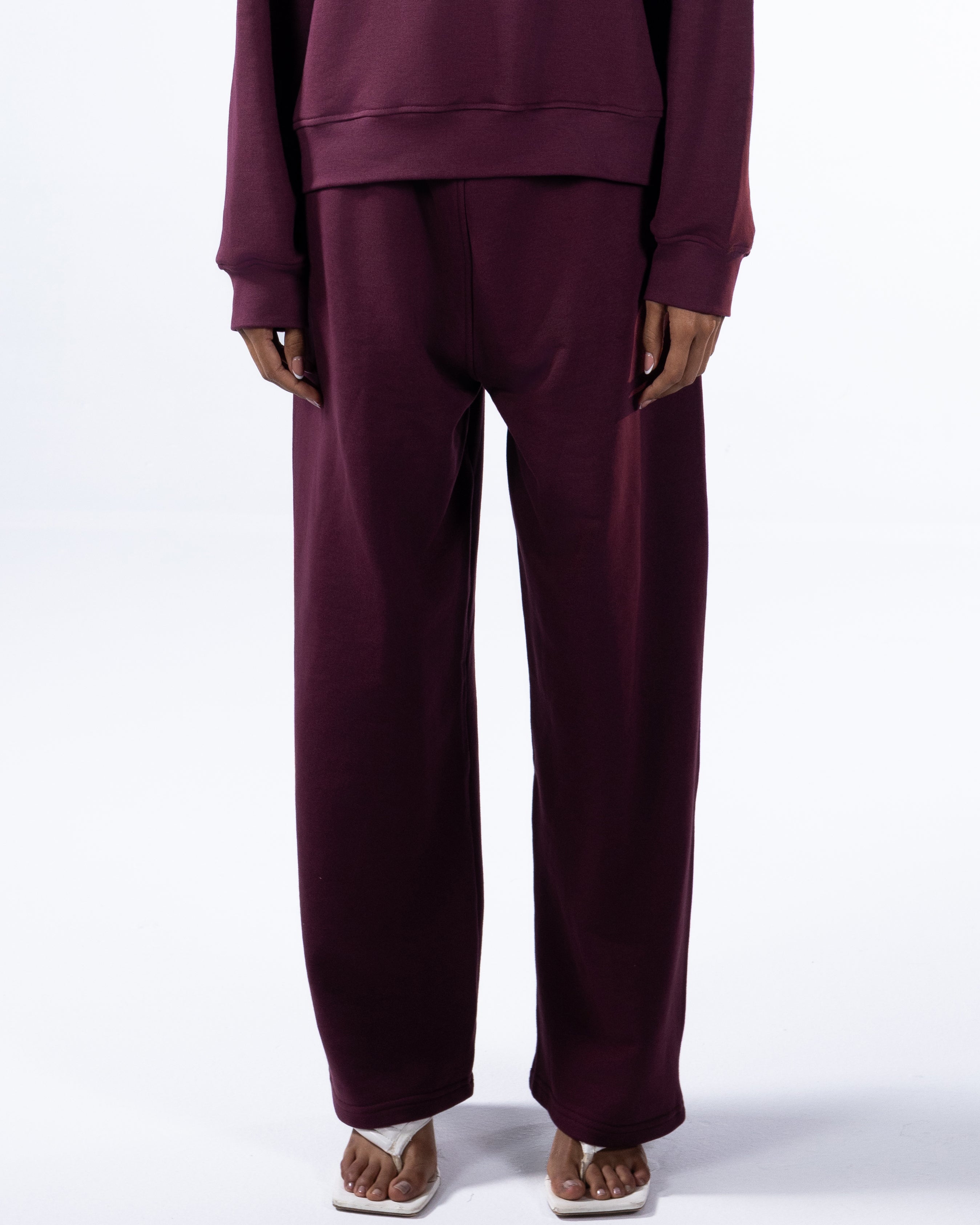 RELAXED SWEATPANTS - BURGUNDY
