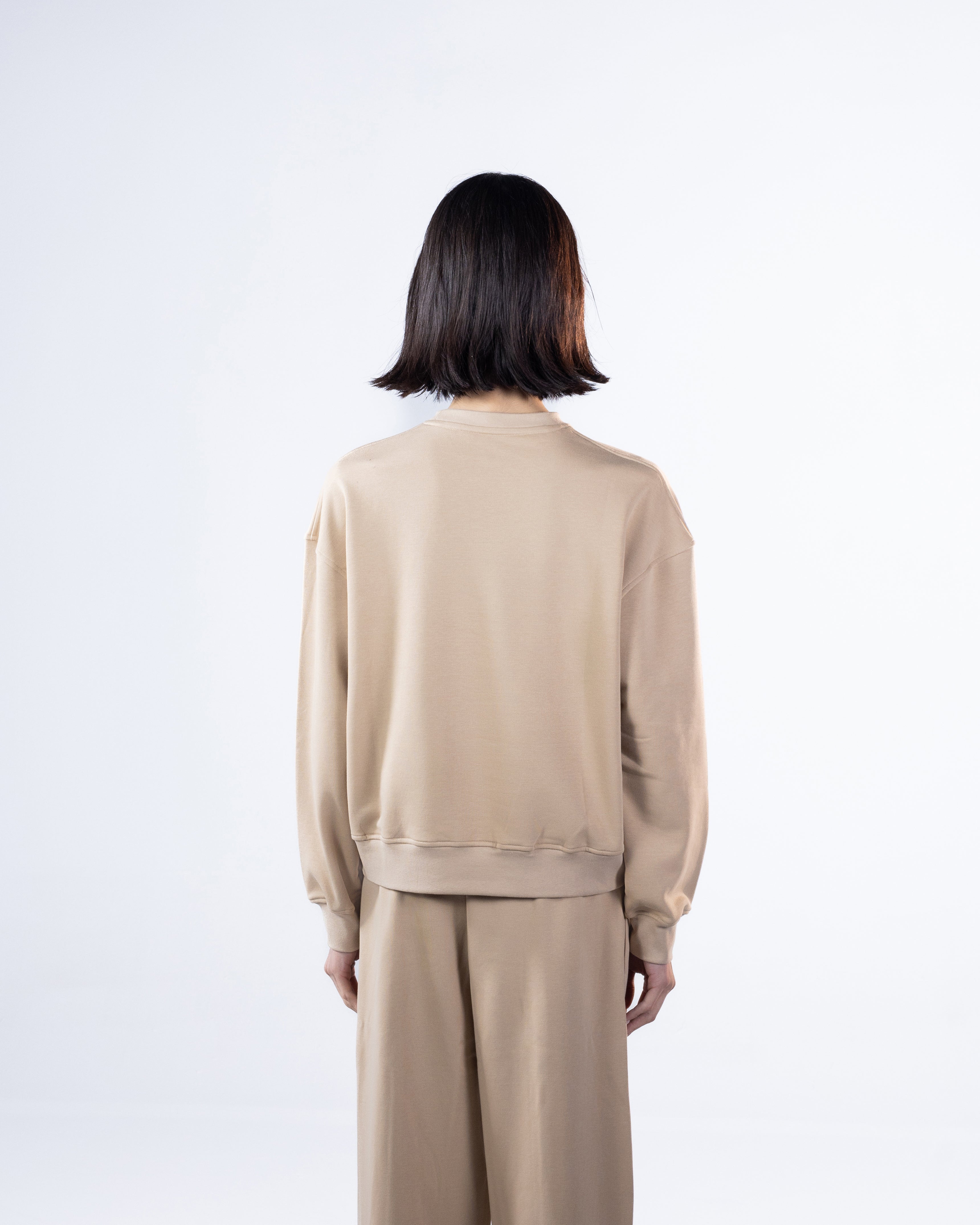 RELAXED CREWNECK - BEIGE