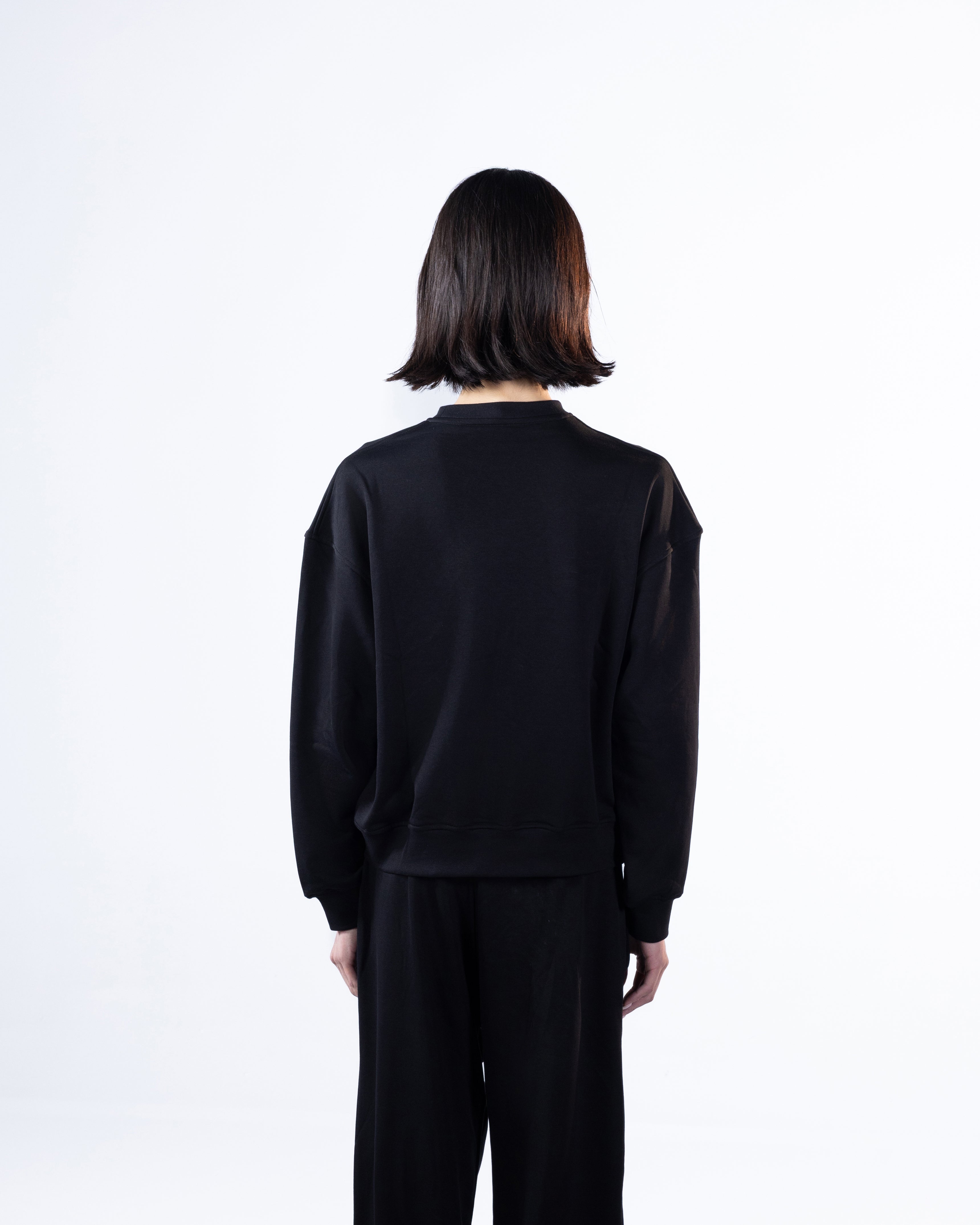 RELAXED CREWNECK - BLACK