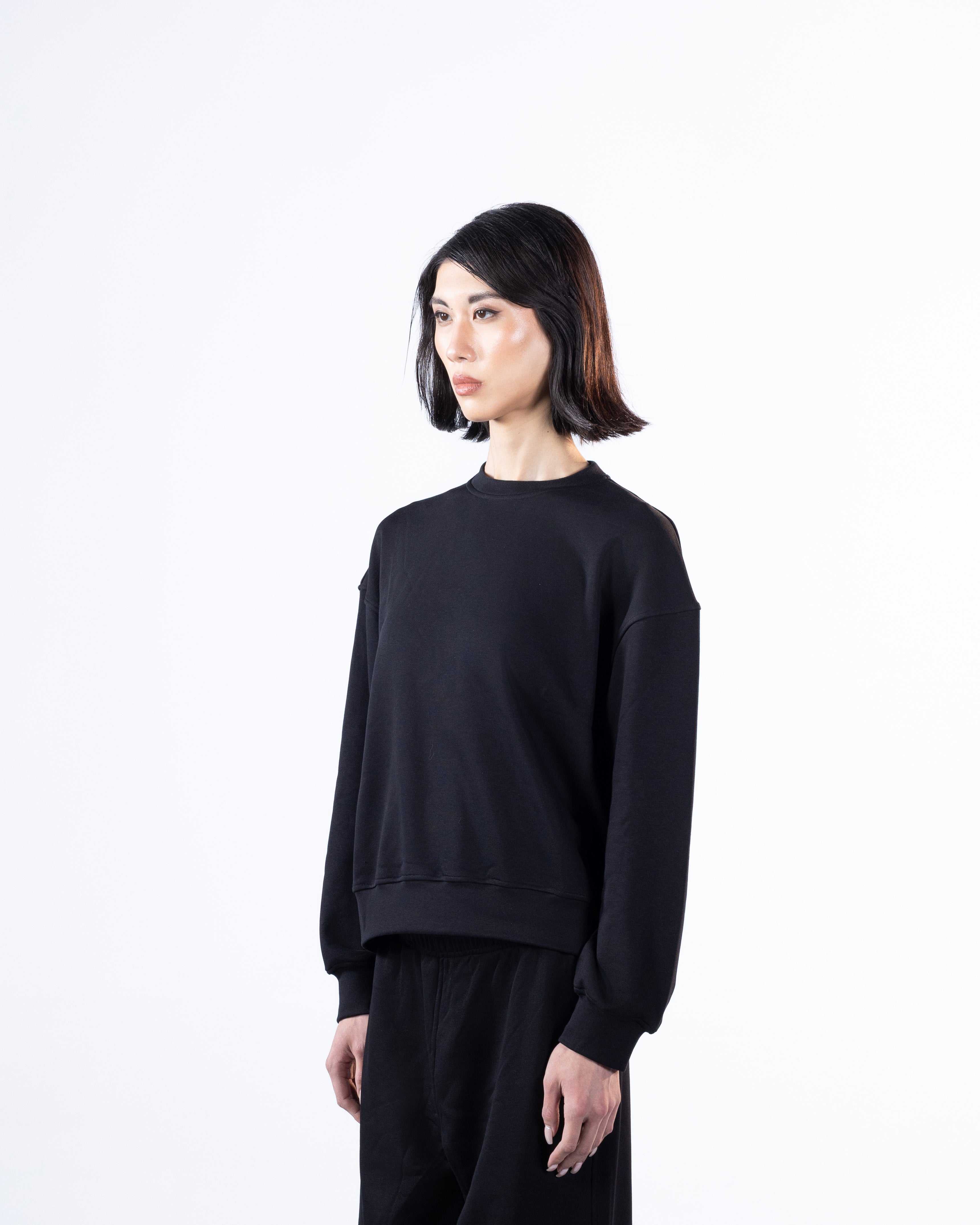 RELAXED CREWNECK - BLACK