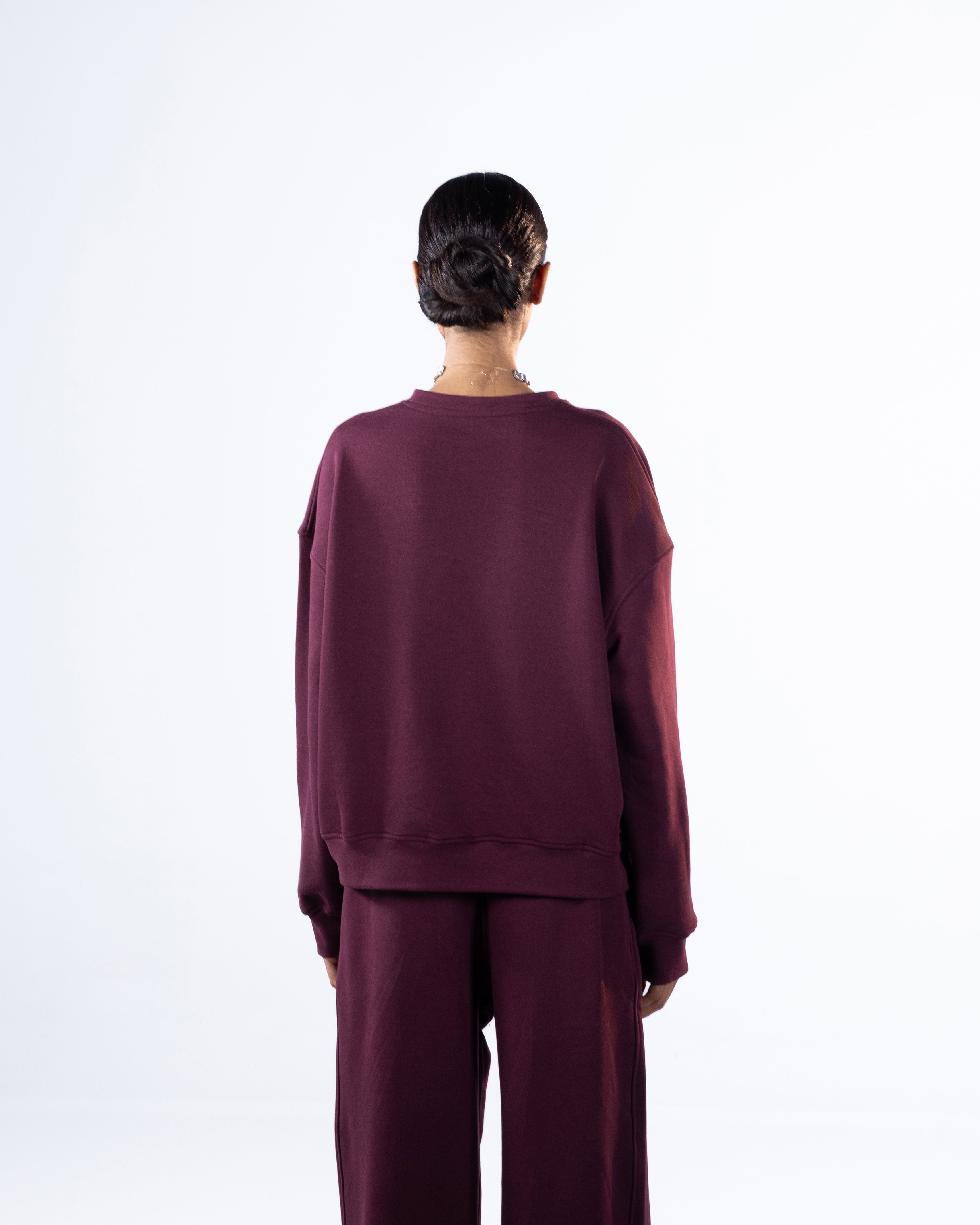 RELAXED CREWNECK - BURGUNDY