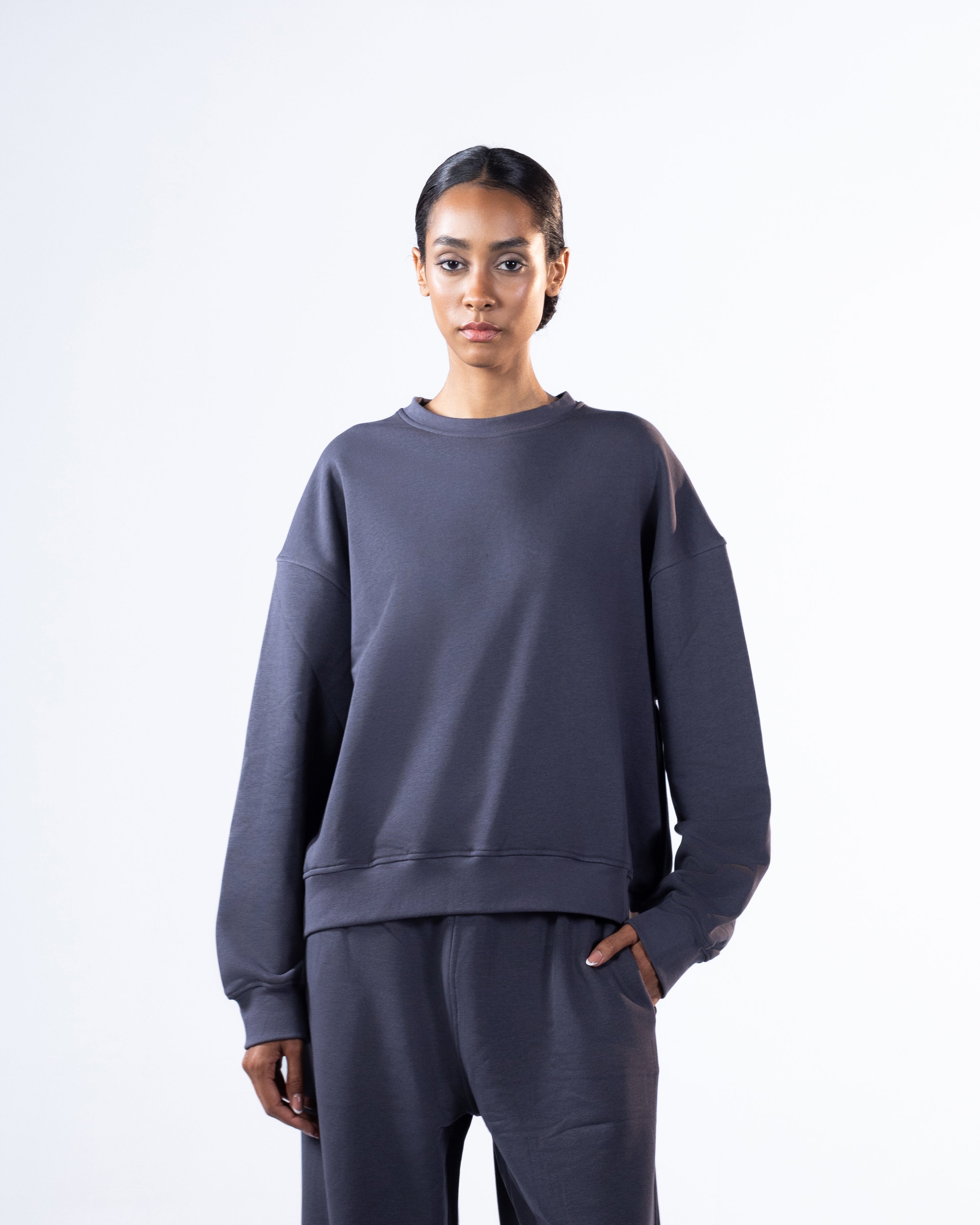 RELAXED CREWNECK - GREY