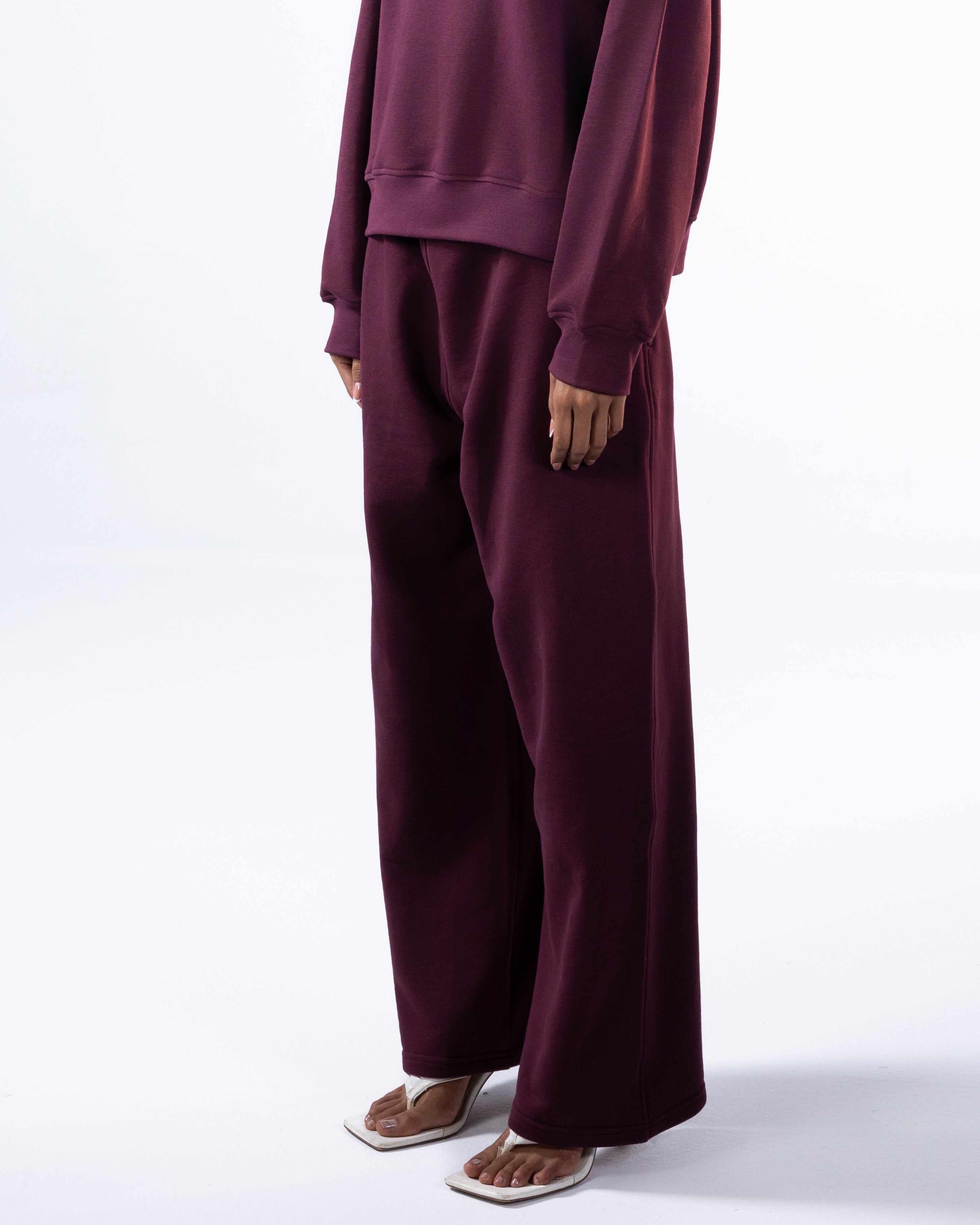 RELAXED SWEATPANTS - BURGUNDY