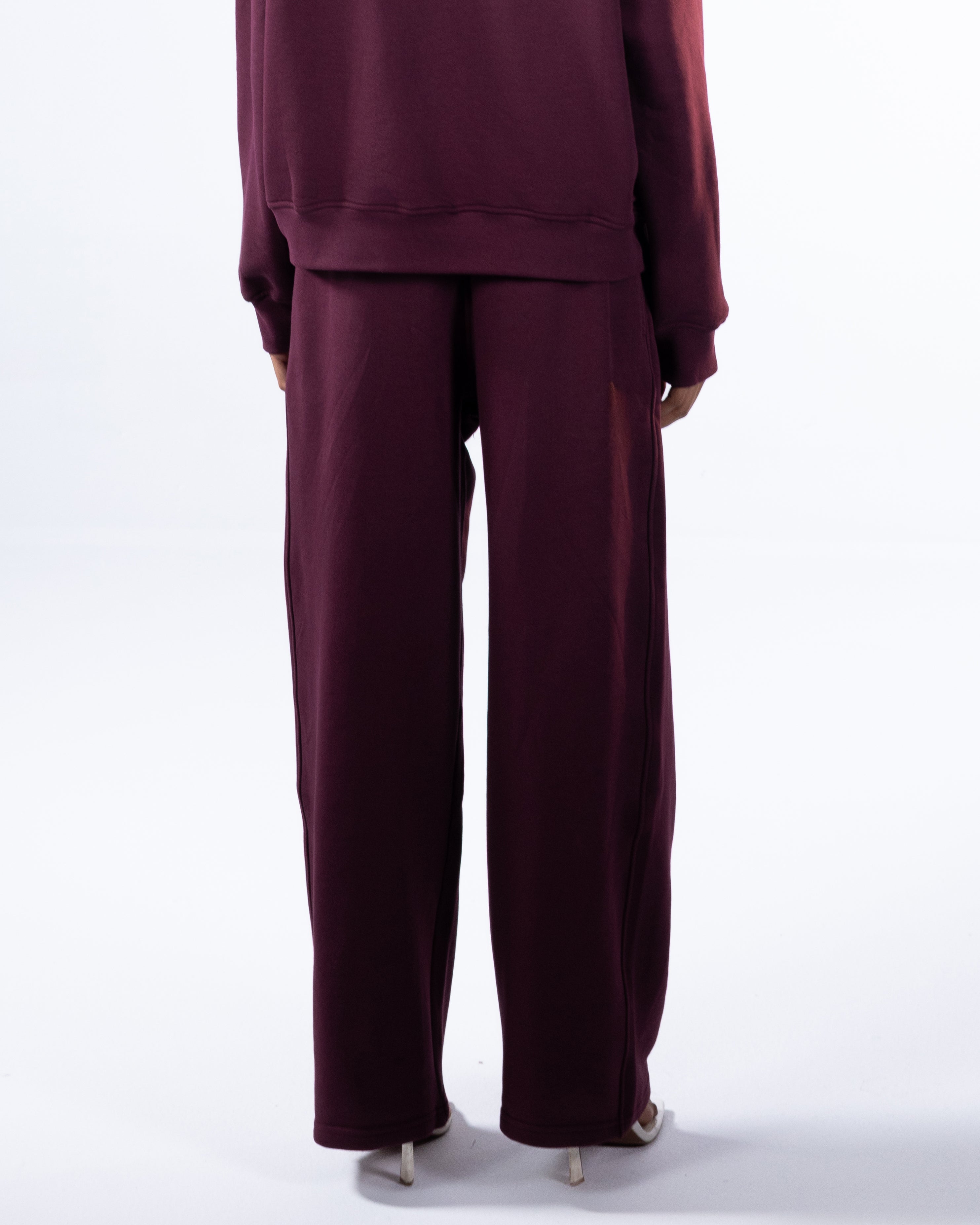 RELAXED SWEATPANTS - BURGUNDY
