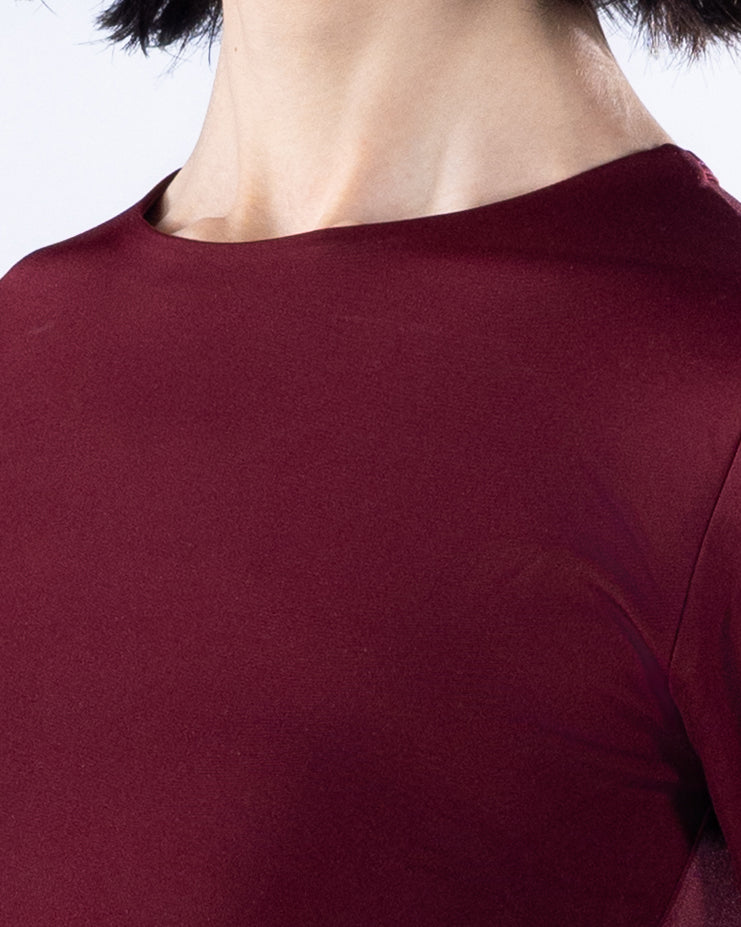 ROUND AERO CONTOUR LONG SLEEVE TOP - BURGUNDY