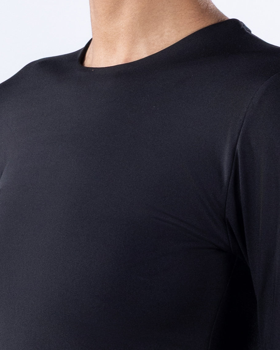 ROUND AERO CONTOUR LONG SLEEVE TOP - BLACK