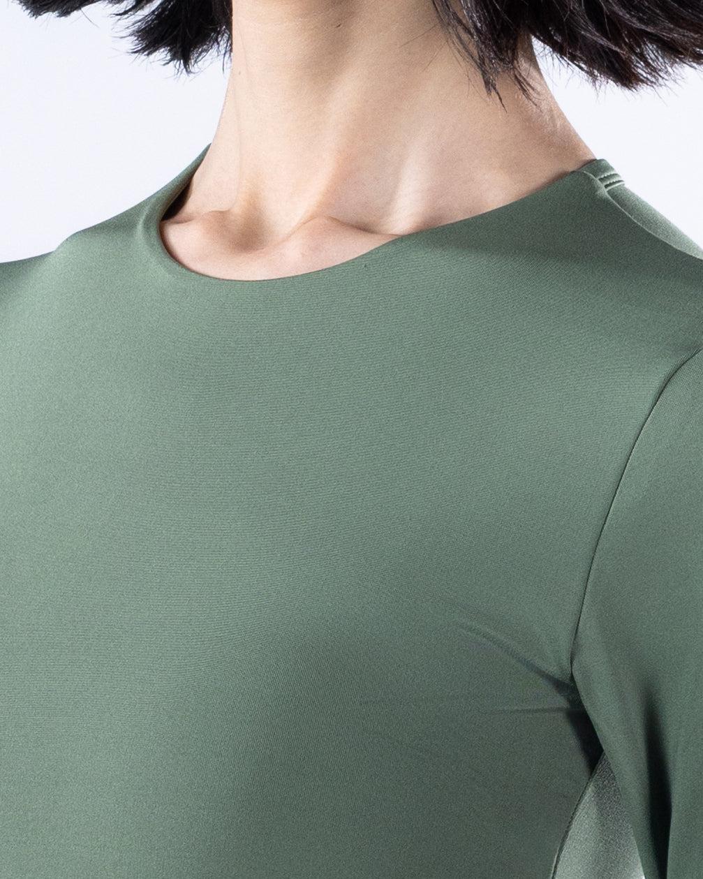 ROUND AERO CONTOUR LONG SLEEVE TOP - OLIVE
